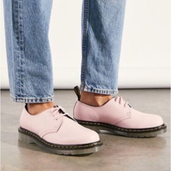 Dr. Martens 1461 Iced Suede Oxford shoes pink ice sole Sz37 US6 - Picture 1 of 12